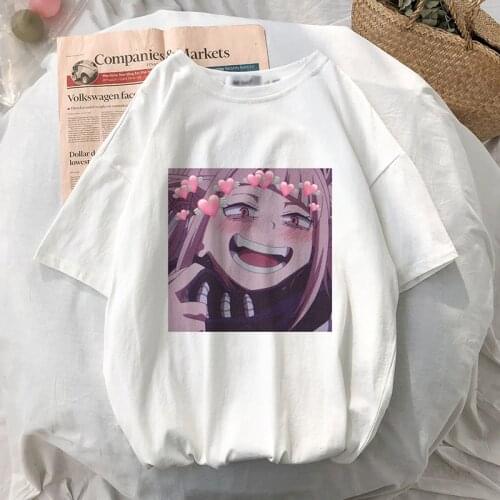 Hentai Himiko Toga T-shirt Cute Anime Kawaii My Hero Academia Harajuku Graphic Tops Tees Loose Women 2021 Summer Femme Tshirt