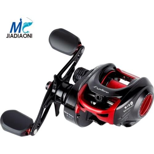 JIADIAONI Baitcasting Reel 17.6 Lbs Max Drag 7.1:1 Gear Ratio Double Row 10-PCS Magnetic Brakes Fishing Reels