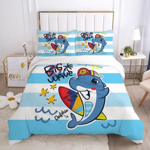 3D Quilt Covers Pillowcase(s) Bedding Set Duvet Cover Sets Comforter Case Linen Bed Cartoon Twin Double Size Home Textile