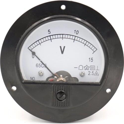 65C5 DC 3V 5V 10V 15V 30V 50V 75V 100V 150V 250V 300V Round Panel Meter Gauge Current Analogue Analog Ammeter Diameter 90MM