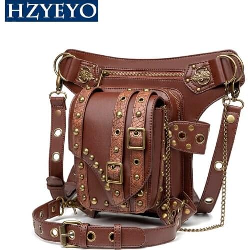 Motorcycle Drop Leg Bag Moto Bags Outdoor Casual Waist Bag Rock And Roll style Motorbike Bags,A87