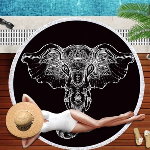 Cartoon indian elephant Sea beach towel Pareo beach Fringed beach towel Large beach towel Towel beach beach towel Bath towels