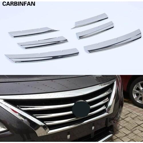 Front Mesh Grille Cover Trim Hood Bonnet Molding Insert Garnish Styling For Nissan Latio Almera Versa 2015 2016 2017