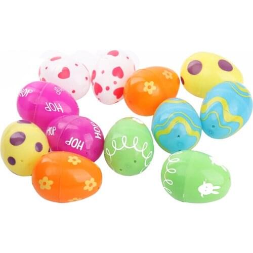 4-6cm Plastic Open Easter Eggs Can Hold Candy Boxes Gifts DIY Craft Kids Gift Favor Happy Easter Home Decoration Easter Party