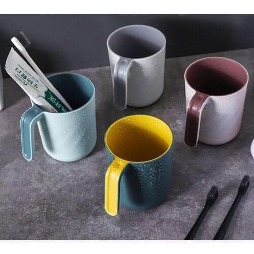 Simple Nordic Style Household Two-Color Toothbrush Cup Bathroom Mouthwash Cup Travel Portable Wash Cup