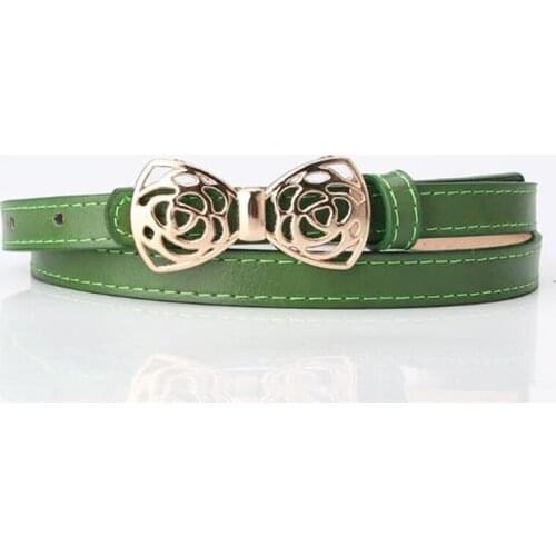 Luxury PU Band Female Bowknot Metal Buckle Waistband Women Waist Belt Lady Jeans Apparel Accessories