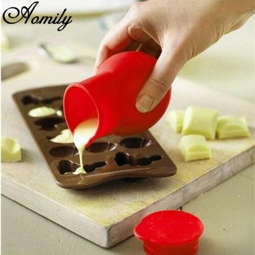 Aomily New Design Silicone Chocolate Melt Pot Fondant Gum Paste Tool Butter Heating Kettle For DIY Baking Kitchen Accessories