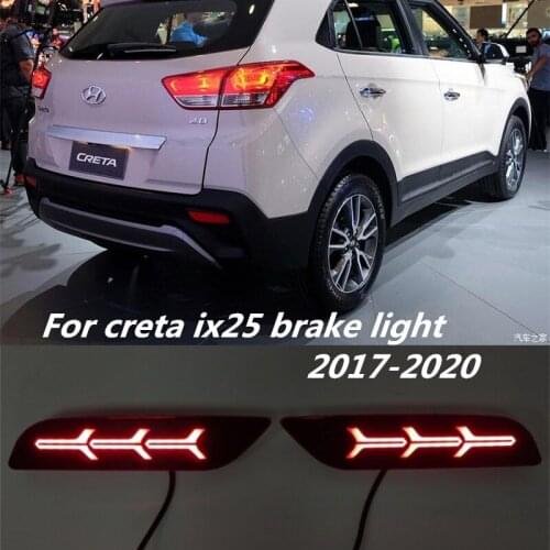 For Hyundai IX25 Creta 2017 2018 2019 2020 Led Rear bump Brake lights Driving Lights rear fog lamp accessories
