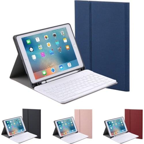 Ultra Slim Smart Cover bluetooth keyboard Case With Pencil Holder For iPad 9.7 2018 2017 Air 12 10.5 Air 3 10.5 2019 iPad 10.2