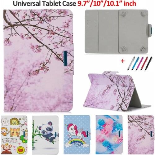 Universal Case for 9.7 10 10.1 inch Tablet Leather Cover for iPad 10 2 Samsung Galaxy Tab A 10 1 2019 Huawei M5 Lite 10 Case