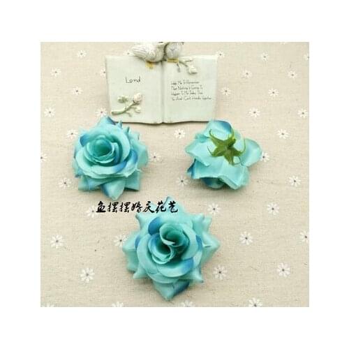 07 Home &wedding decoration artificial flowers DIY simulation flower rose head silk false flower wall arch wedding ball 6CM