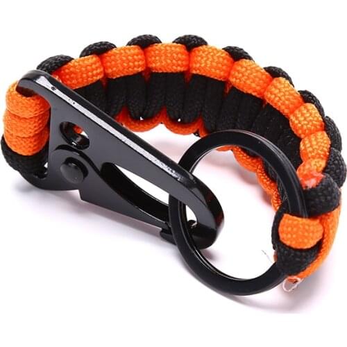 1PC Outdoor Camping Paracord Cord Emergency Survival Camping Carabiner Rope