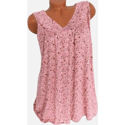 2021 New Style Casual Womens Vest Seaside Outing Hot Style T-shirt Shirt Hot Style Printed Vest Floral T-shirt Women