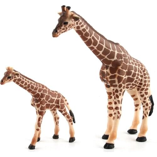 3PCS Science & Nature Toy Simulation Giraffe Animal Model Collectibles Toy