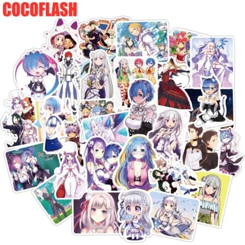 10/50Pcs/set Re:Life In A Different World From Zero Anime Sticker For DIY TOY Guitar Scrapbook Skateboard Laptop Luggage