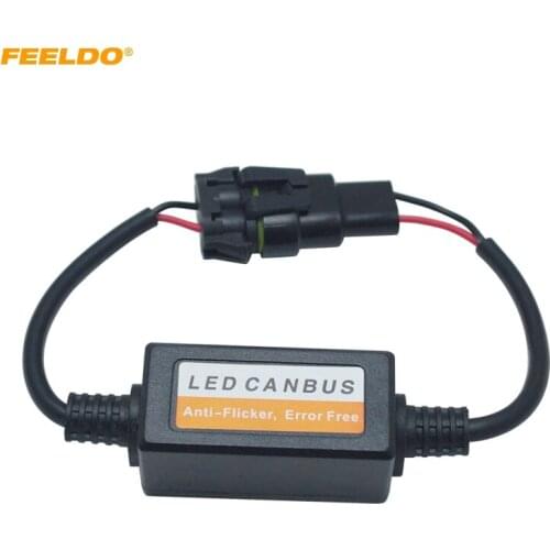 FEELDO 2Pcs Car LED Headlamp Error Free Warning Canceller for 9005/9006/9012 LED Head Light Canbus Error Free Load Resistor