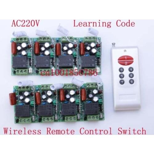 Free Shipping 8CH 220V light switch ON/OFF Digital Wireless Radio RF Wireless Remote Control Switch System