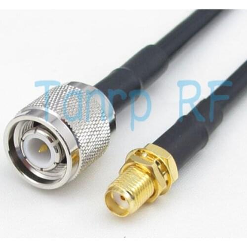 Free Shipping! 50cm Pigtail coaxial jumper cable 20inch RG58 extension cable TNC male to SMA female jack RF connector