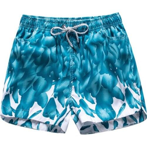 Larger Women Summer Casual Lougewear Shorts Printed Quick Dry Beach Shorts Bottoms Drawstring Pocket Swimming Trunks Swimwear