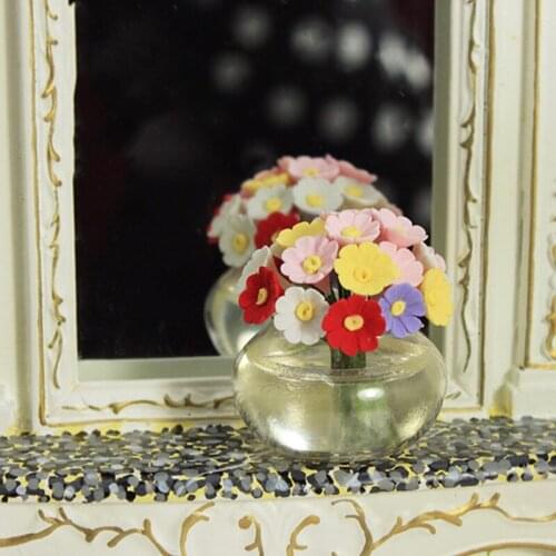 G07-X190 children baby gift Toy 1:12 Dollhouse mini Furniture Miniature rement Doll accessories Daisy flower arrangement 1pcs
