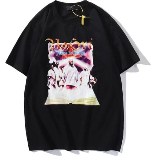 High Street Jesus Is King Kanye Tshirts Mens Harajuku Short Sleeve Oversize Cotton Summer T Shirt Men Women Hip Hop Casual Tee