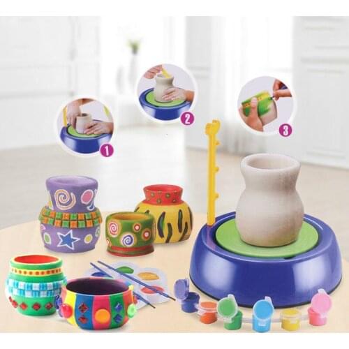 Intellectual Interactive Electric Ceramic Machine Ceramic Clay Handmade DIY Toy Making Toy Gift Presentation kids crafts