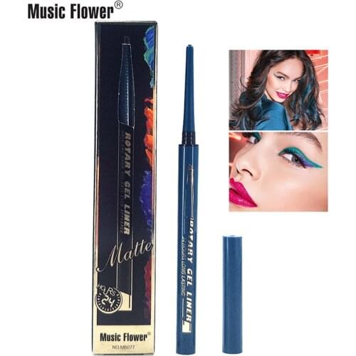 Eyeliner Pencil Waterproof Music Flower Eyeshadow Pen Colored Black Blue Green White Eye Liner Liquid Crayon Yeux Eyes Makeup