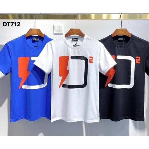 Classic 2021 FW Dsquared2 Box Logo T-Shirt Streetwear WOMEN / MEN Fashion Cotton Casual Short sleeve Round neck T shirt DT712