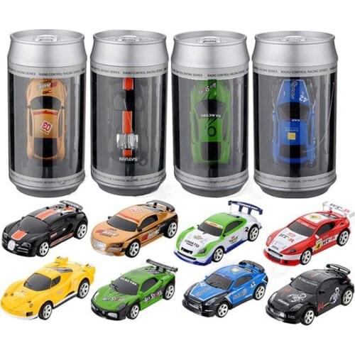 Coke Can Mini RC Car Radio Remote Control Micro Racing Car 4 Frequencies For Kids Presents Gifts RC Models