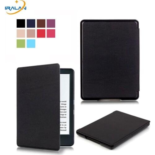 Magnet clasp Flip leather case cover for new kindle 2016 8th generation fundas for amazon kindle 8 Generatio 2016 cases film+pen