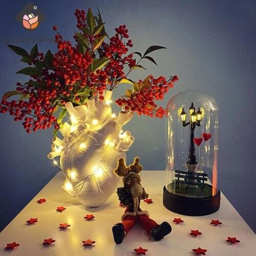 Anatomical Heart-shaped Human Body Resin Vase INS Nordic Style Human Body Art Sculpture Desktop Decoration Home Decoration Gift