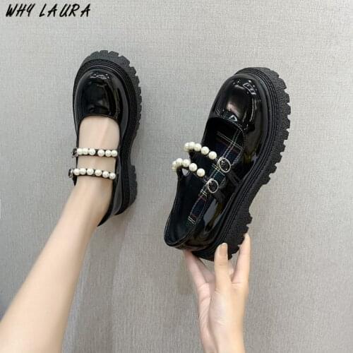 Japanese single shoes light and comfortable beaded buckles go out fashion joker fairy breeze casual shoes