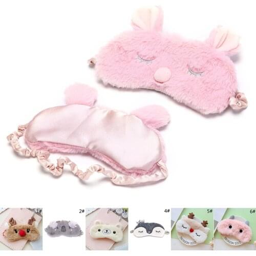 Cartoon Cute Koala/bunny Sleep Eye Mask Nap Plush Eye Shade Bandage Rest Travel Relax Sleeping Aid Blindfold Ice Cover Eye Patch