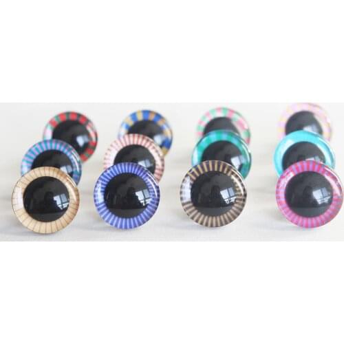Original creation 100pcs 9 12 14 16 18 20 25 30 35mm 3D Colorful crystal eyes Toy Eyes + Washer for Diy --X12B-style option