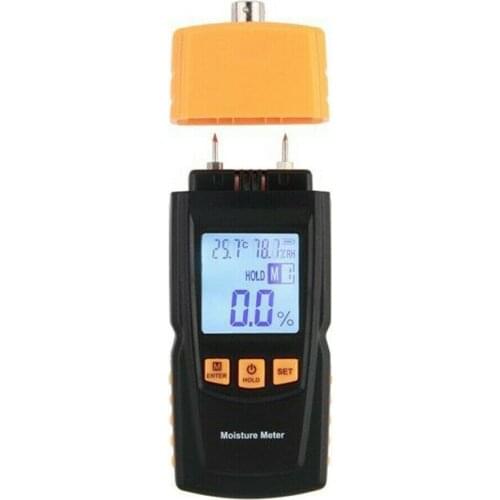 Portable LCD Hay Wood Sawdust Powder Moisture Meter Humidity Detector Tester