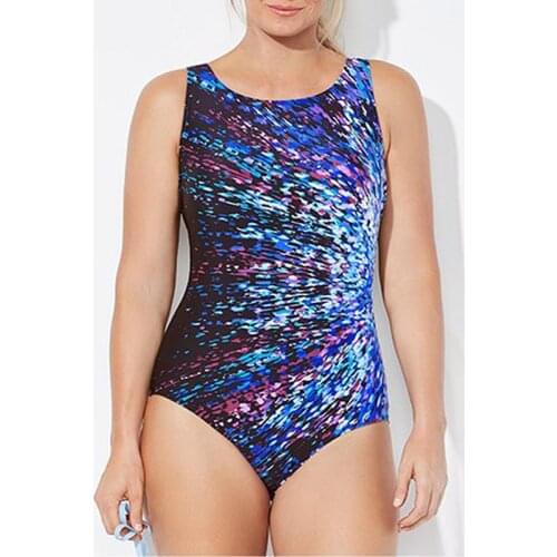 Plus Size 4Xl Swimwear Women One Piece Swimsuit Stars Print Monokin Large Size 5xl Bathing Suit Sexy Beachwear 2021 Dropship