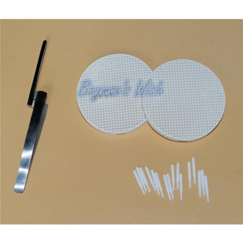 Dental Lab 2 Porcelain Firing Trays with 20 Zirconia Pins + 1 Clips Tongs Pliers Sale Promotion