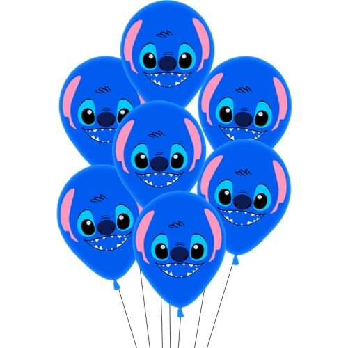 12 Inch 10pcs Stitch Balloons Theme Stitch Birthday Party Decorations Baby Shower Decor Kids Party Stitch Balloon Air Globos