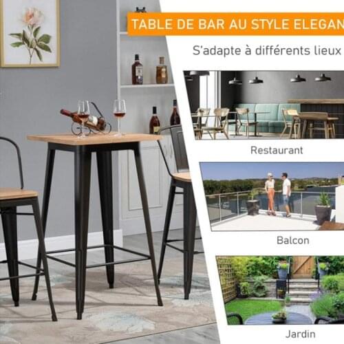 High Table Iron Small Square Table Bar Table 64*12*108cm Industrial Style Wrought Iron Bar Kitchen High Dining Table HWC