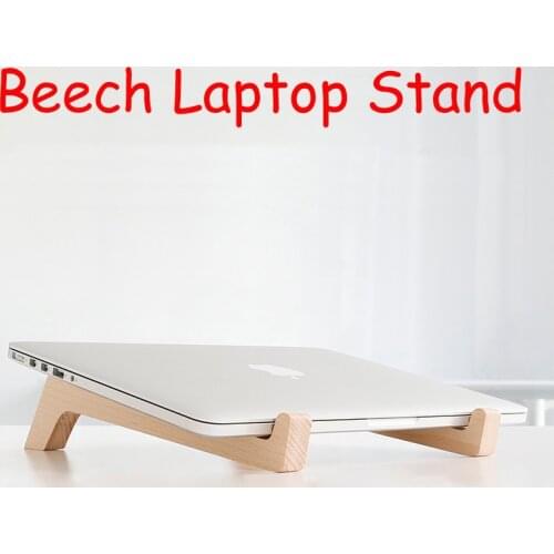 High Quality Beech Wooden Wood Cool Plate Pad Support Dock Holder Stands Desktop for 13 13.3 14 15 15.4 15.6 inch Laptop
