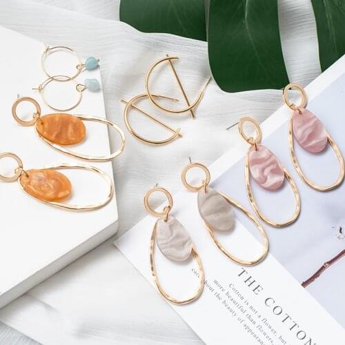 New Vintage Circle Hoop Earrings For Women Summer Fashion Statement Simple Gold Round Party Hanging Earrings Punk 2020 Jewelry