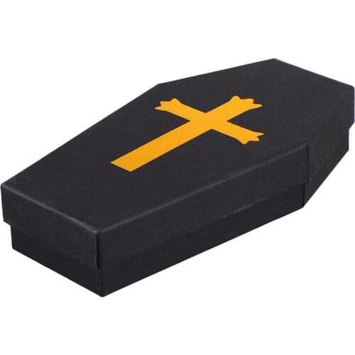 1pc Halloween Coffin Shape Storage Boxes Jewelry Boxes Gift Packaging Cases