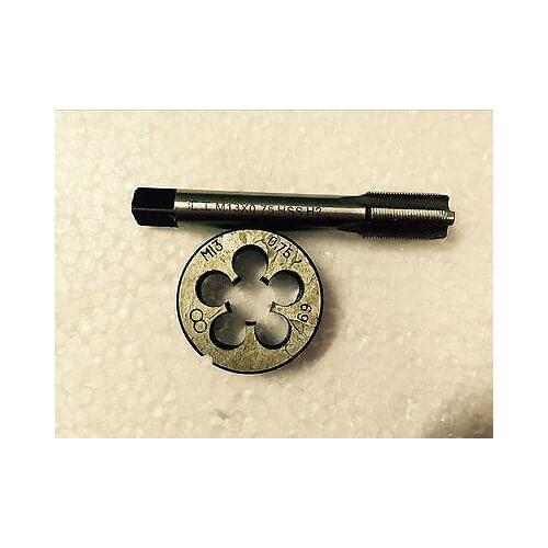 1pc HSS Machine M13 X 0.75mm Plug Tap and 1pc M13 X 0.75mm Die Threading Tool