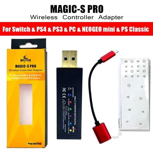 MayFlash MAGIC-S PRO Wireless Controller Adapter for Nintend Switch/for PS4/for PS3/for NEOGEO mini/for PS Classic for Logitech