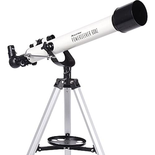 Celestron PowerSeeker 60AZ Astronomical Telescope 60/700mm Refractor Horizontal Theodolite Bracket Aluminum Tripod