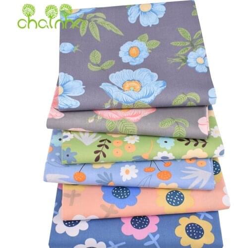 Chainho,Printed Twill Cotton Fabric,DIY Sewing Quilting Material For Baby&Childrens Bed Clothes,Shirts,Skirts,New Floral Series