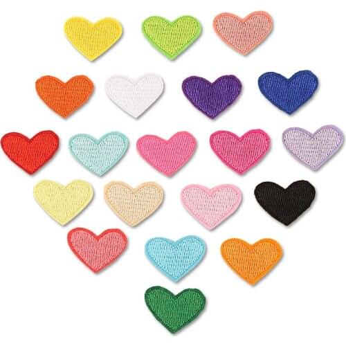 Color Heart Embroidered Applique Cute Patches Fabric Garment DIY Apparel Accessories Badges