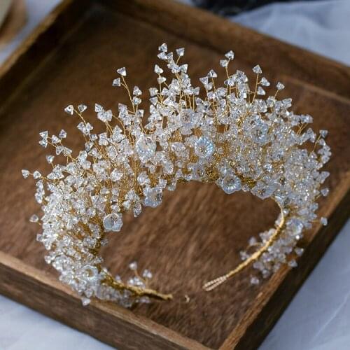 European Royal CrystalBridal Hariabnds Bride Headband Diadem Queen Headpieces Wedding Hair Accessories