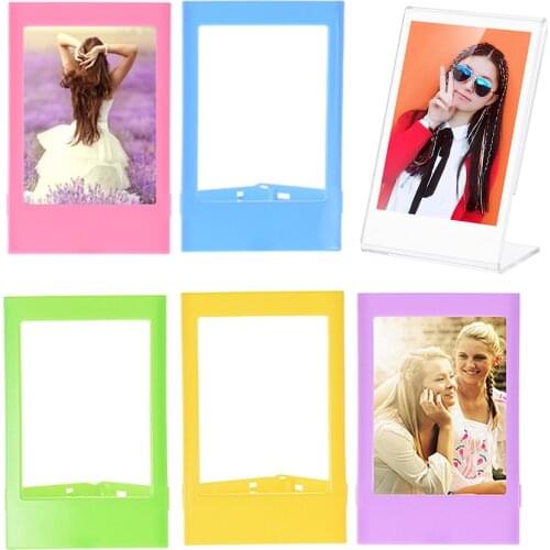 Andoer 3" Mini Colorful Plastic Table Photo Frame for Fujifilm Instax mini 8 9 7s 90 25 50s SP-1 SP-2 Film 5 Colors 10pcs/5pcs