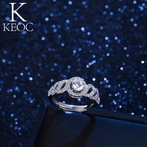 Keoc Kpop 2021Trend Fashionable Geometric Opening Adjustable Engagement Rings for Women Wedding Jewelry Gift Jewerly From Body
